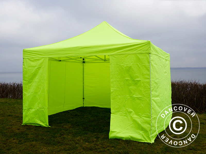 Namiot Ekspresowy FleXtents PRO 4x4m Jaskrawożółty/zielony, mq 4 ściany boczne - Image 11
