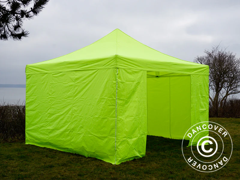 Namiot Ekspresowy FleXtents PRO 4x4m Jaskrawożółty/zielony, mq 4 ściany boczne - Image 12