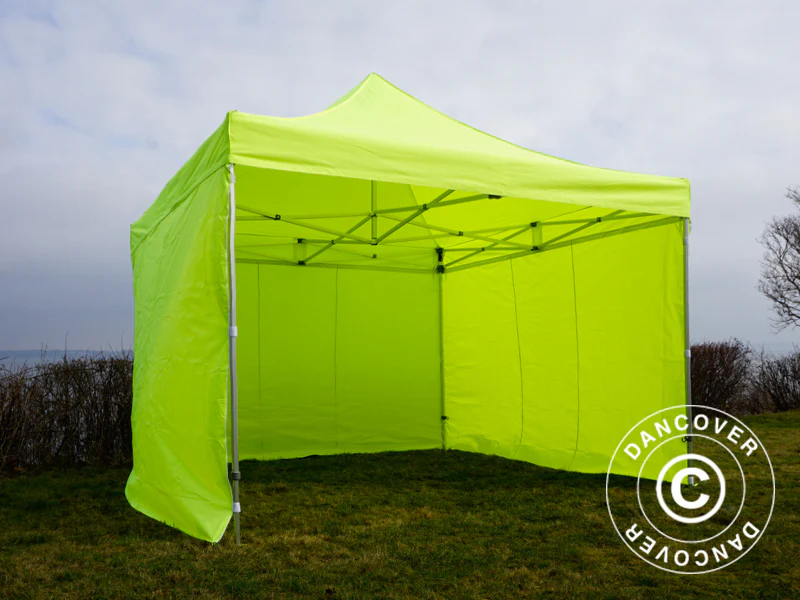 Namiot Ekspresowy FleXtents PRO 4x4m Jaskrawożółty/zielony, mq 4 ściany boczne - Image 14