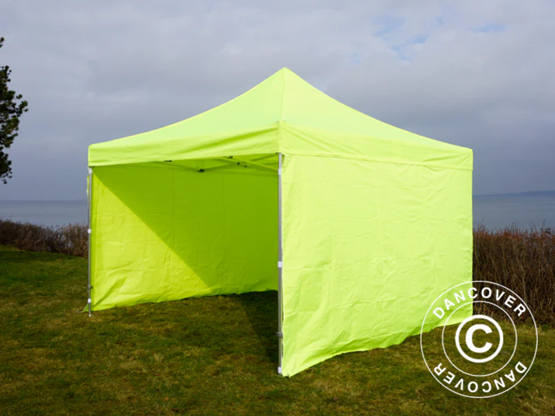 Namiot Ekspresowy FleXtents PRO 4x4m Jaskrawożółty/zielony, mq 4 ściany boczne - Image 15