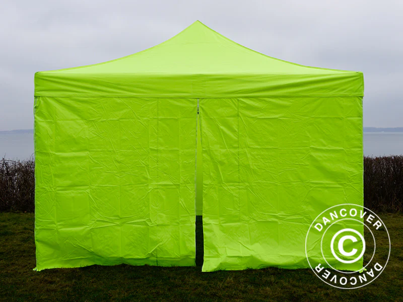 Namiot Ekspresowy FleXtents PRO 4x4m Jaskrawożółty/zielony, mq 4 ściany boczne - Image 3