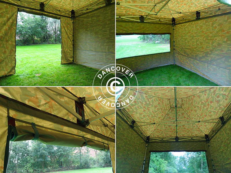 Namiot Ekspresowy FleXtents PRO 4x4m Kamuflaż/Wojskowy, mq 4 ściany boczne - Image 22