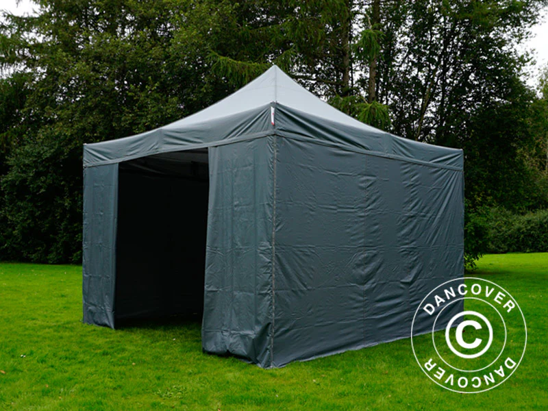 Namiot Ekspresowy FleXtents PRO 4x4m Szary, mq 4 ściany boczne - Image 8