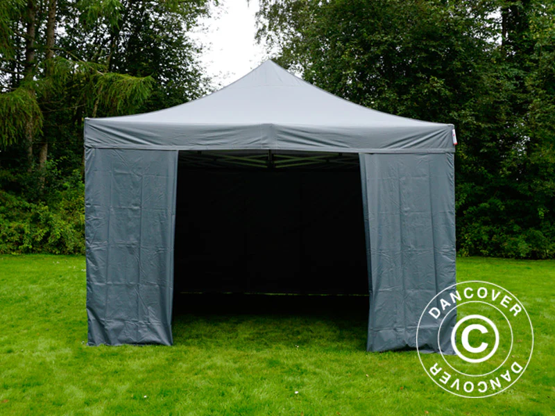 Namiot Ekspresowy FleXtents PRO 4x4m Szary, mq 4 ściany boczne - Image 9