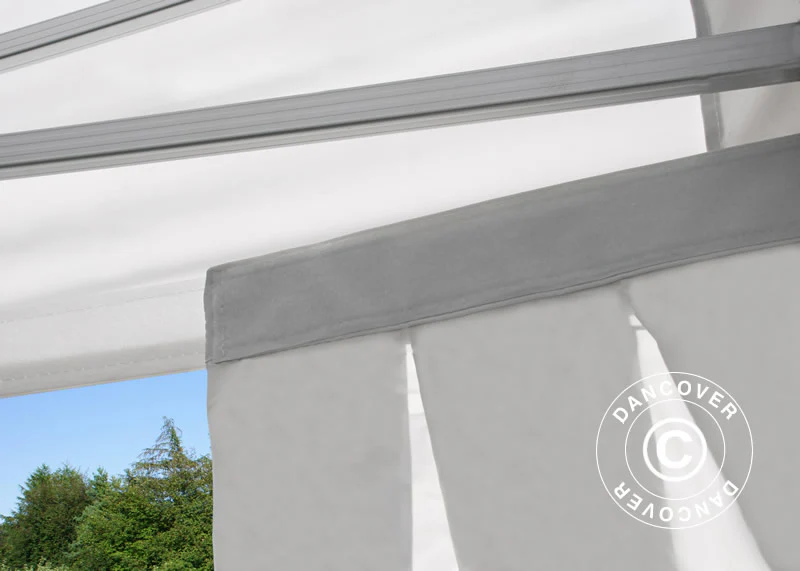 Namiot Ekspresowy FleXtents PRO 4x6m Biały, mq 8 ściany boczne & ozdobnymi kurtynami - Image 6