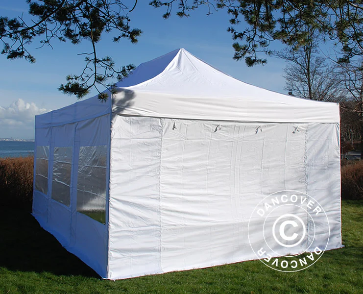 Namiot Ekspresowy FleXtents PRO 4x6m Biały, Ogniotrwale, mq 8 ściany boczne - Image 3