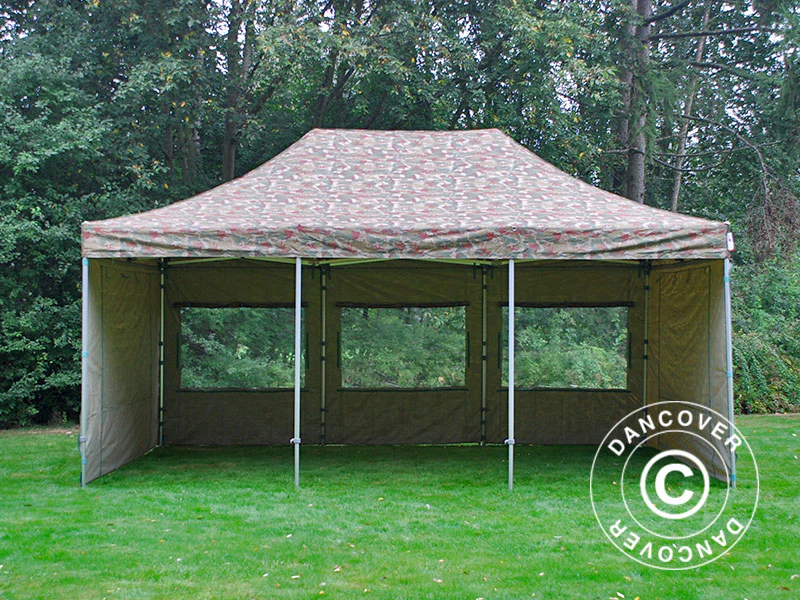Namiot Ekspresowy FleXtents PRO 4x6m Kamuflaż/Wojskowy, mq 8 ściany boczne - Image 17