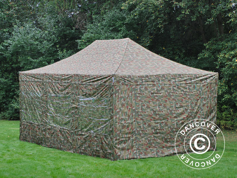 Namiot Ekspresowy FleXtents PRO 4x6m Kamuflaż/Wojskowy, mq 8 ściany boczne - Image 5
