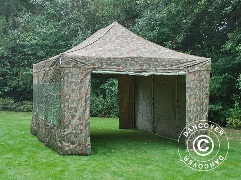 Namiot Ekspresowy FleXtents PRO 4x6m Kamuflaż/Wojskowy, mq 8 ściany boczne - Image 8
