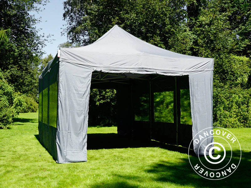 Namiot Ekspresowy FleXtents PRO 4x6m Szary, mq 8 ściany boczne - Image 12