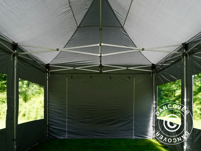 Namiot Ekspresowy FleXtents PRO 4x6m Szary, mq 8 ściany boczne - Image 9