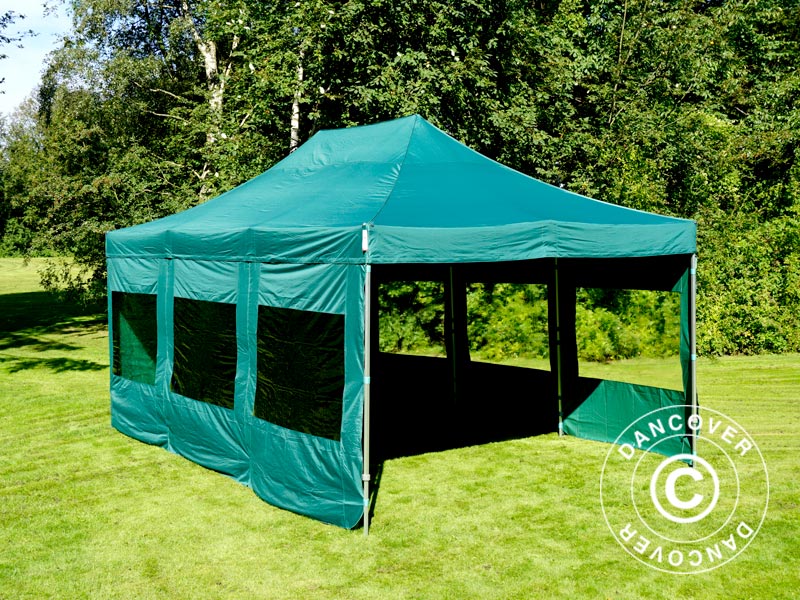 Namiot Ekspresowy FleXtents PRO 4x6m Zielony, mq 8 ściany boczne - Image 17