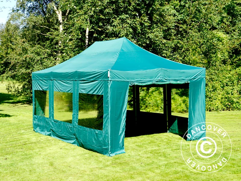 Namiot Ekspresowy FleXtents PRO 4x6m Zielony, mq 8 ściany boczne - Image 9