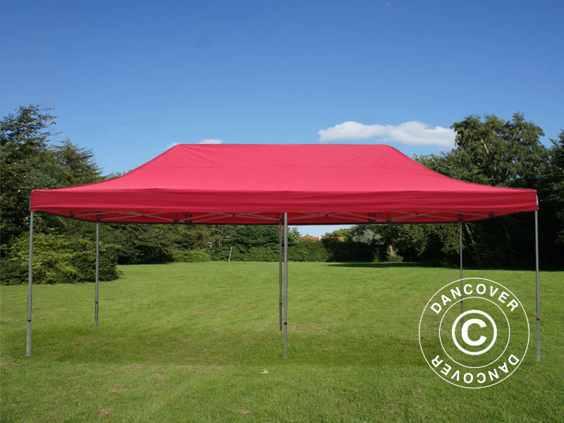 Namiot Ekspresowy FleXtents PRO 4x8m Czerwony, mq 6 ściany boczne - Image 3