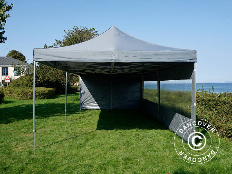 Namiot Ekspresowy FleXtents PRO 4x8m Szary, mq 6 ściany boczne - Image 16