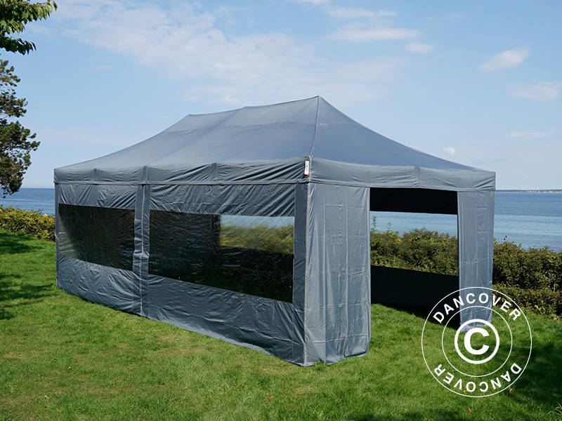 Namiot Ekspresowy FleXtents PRO 4x8m Szary, mq 6 ściany boczne - Image 23