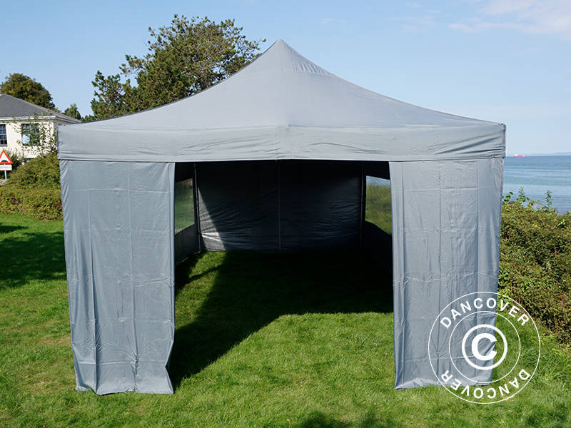 Namiot Ekspresowy FleXtents PRO 4x8m Szary, mq 6 ściany boczne - Image 32