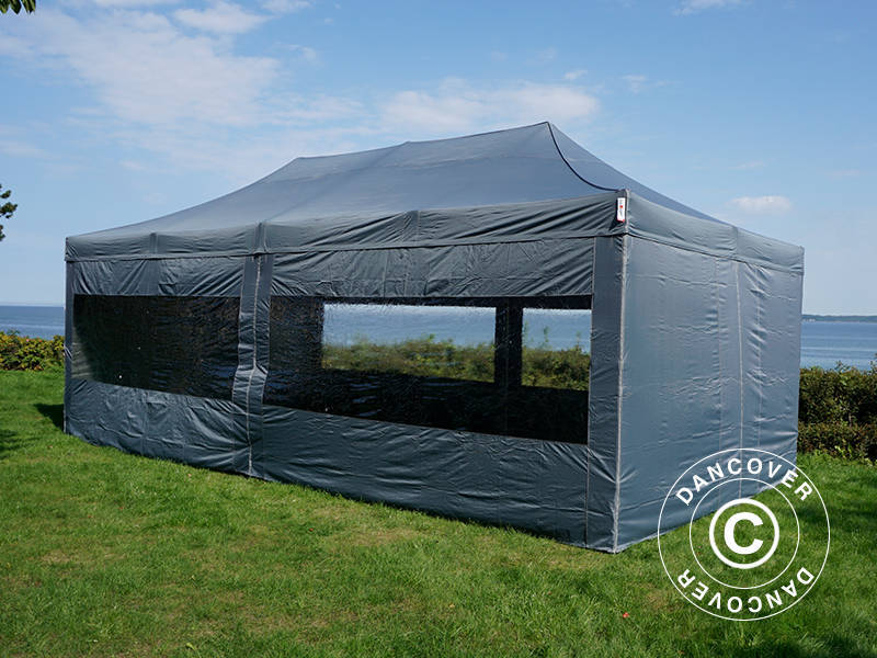Namiot Ekspresowy FleXtents PRO 4x8m Szary, mq 6 ściany boczne - Image 44