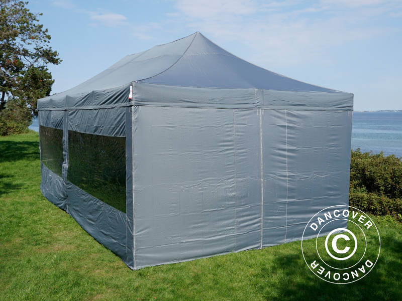 Namiot Ekspresowy FleXtents PRO 4x8m Szary, mq 6 ściany boczne - Image 45