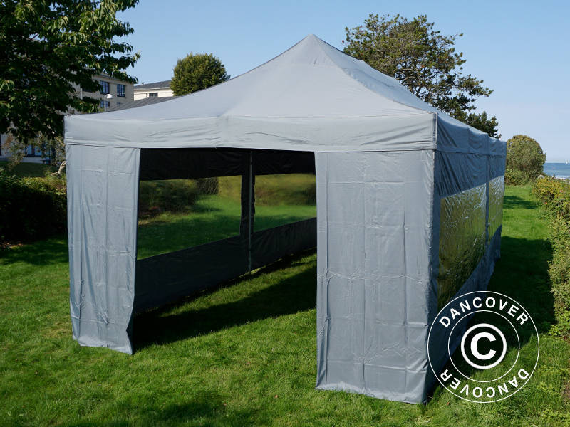 Namiot Ekspresowy FleXtents PRO 4x8m Szary, mq 6 ściany boczne - Image 46