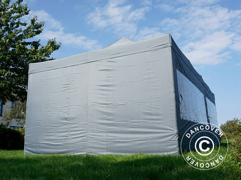 Namiot Ekspresowy FleXtents PRO 4x8m Szary, mq 6 ściany boczne - Image 6