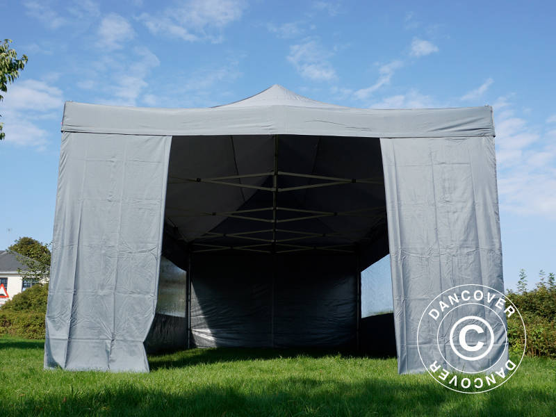 Namiot Ekspresowy FleXtents PRO 4x8m Szary, mq 6 ściany boczne - Image 7