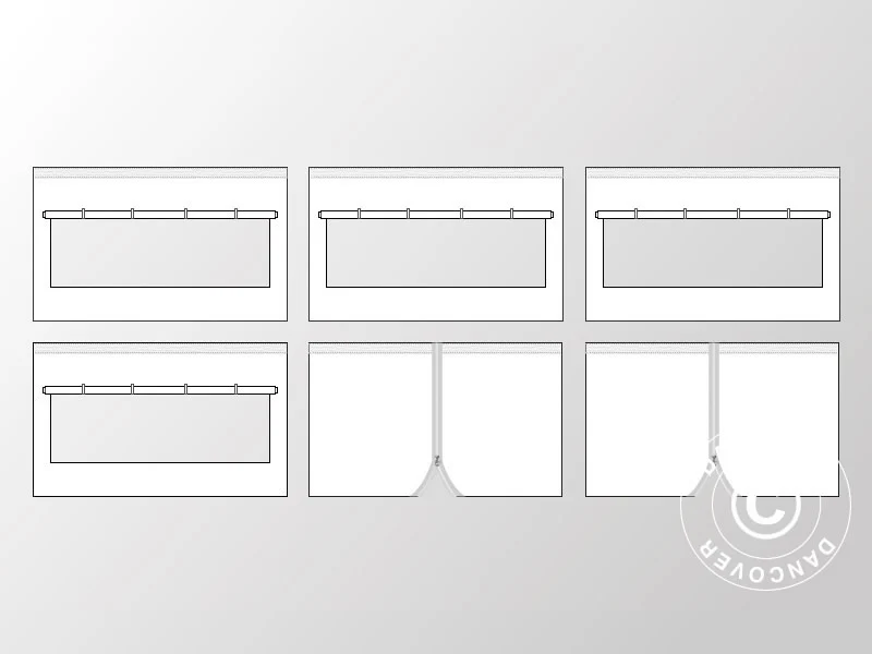 Namiot ekspresowy FleXtents® PRO, namiot medyczny i ratunkowy, 3x6m, czerwony/biały, w tym 6 ściany boczne - Image 3