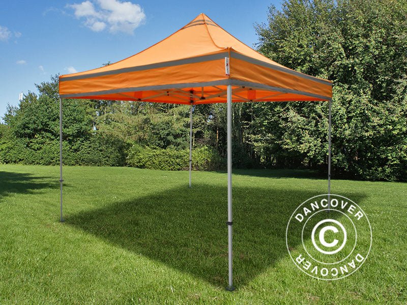 Namiot Ekspresowy FleXtents PRO Namiot roboczy 3x3m Pomarańczowy odblaskowy - Image 3