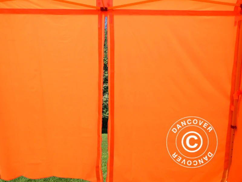 Namiot Ekspresowy FleXtents PRO Namiot roboczy 3x3m Pomarańczowy odblaskowy, mq 4 ściany boczne - Image 10