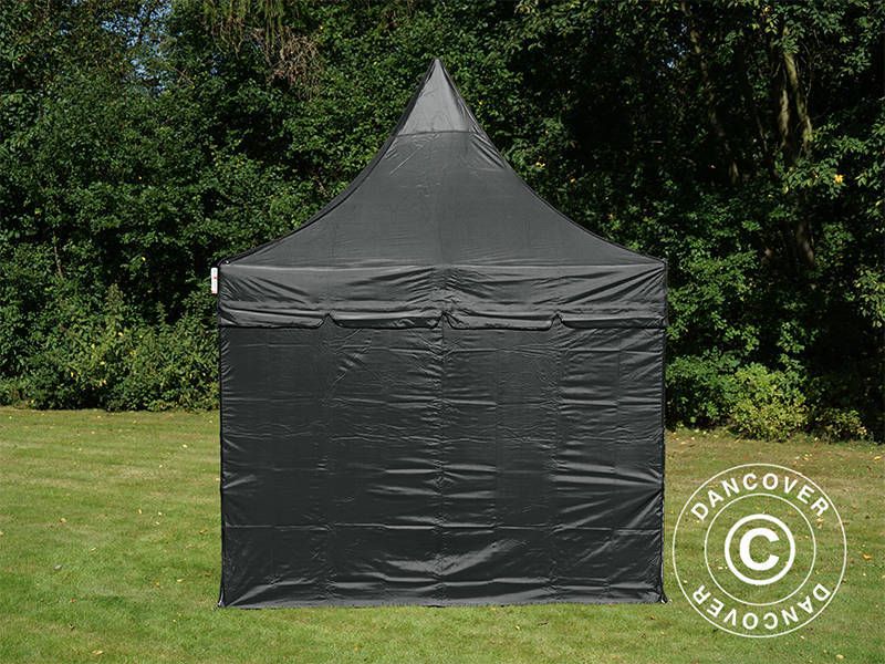 Namiot ekspresowy FleXtents PRO Peak Pagoda 3x3m Czarny, 4 ściany boczne w zestawie - Image 3