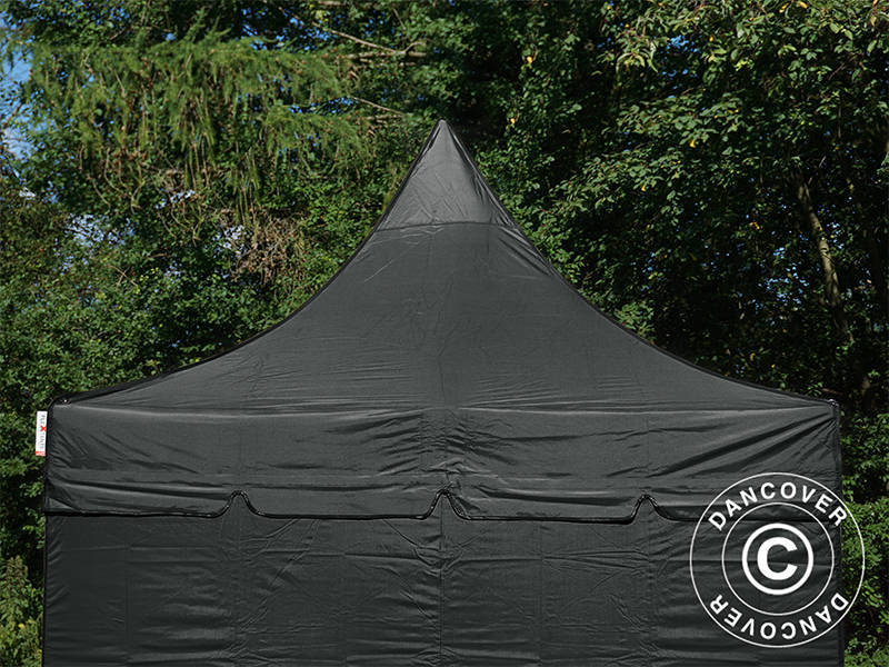 Namiot ekspresowy FleXtents PRO Peak Pagoda 3x3m Czarny, 4 ściany boczne w zestawie - Image 4