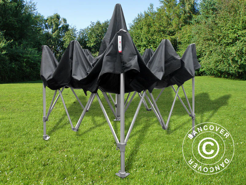 Namiot ekspresowy FleXtents PRO Peak Pagoda 3x3m Czarny, 4 ściany boczne w zestawie - Image 6