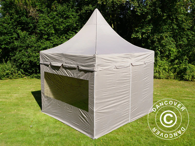Namiot ekspresowy FleXtents PRO Peak Pagoda 3x3m Latte, mq 4 ściany boczne - Image 11