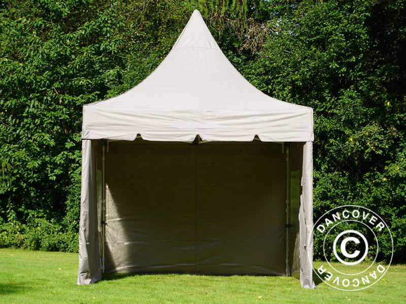Namiot ekspresowy FleXtents PRO Peak Pagoda 3x3m Latte, mq 4 ściany boczne - Image 12