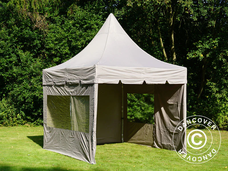 Namiot ekspresowy FleXtents PRO Peak Pagoda 3x3m Latte, mq 4 ściany boczne - Image 13