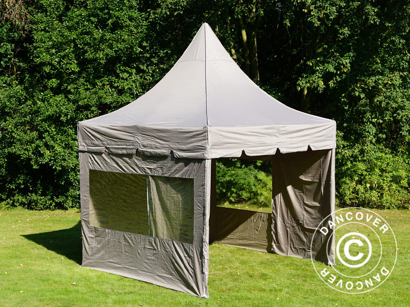 Namiot ekspresowy FleXtents PRO Peak Pagoda 3x3m Latte, mq 4 ściany boczne - Image 14