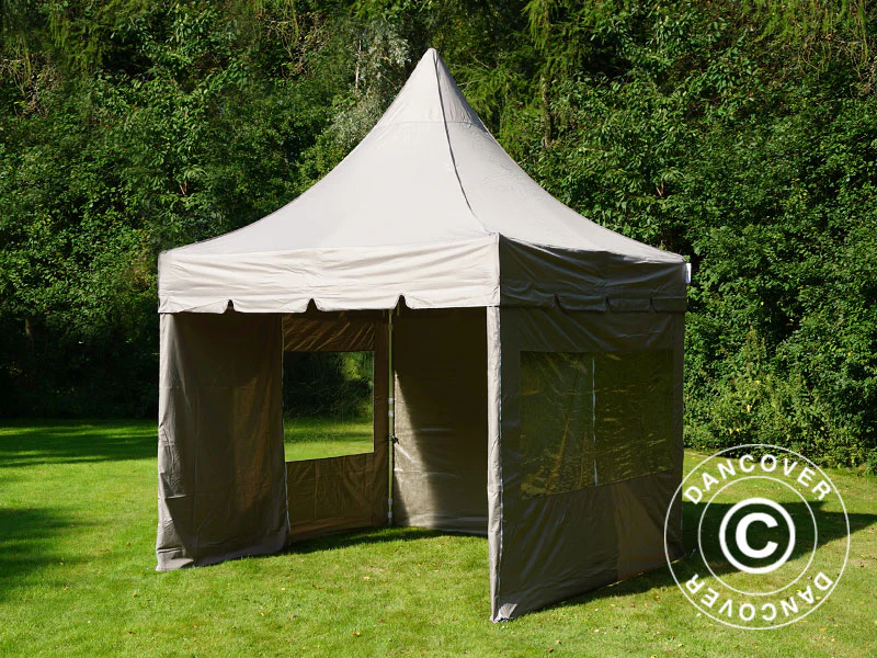 Namiot ekspresowy FleXtents PRO Peak Pagoda 3x3m Latte, mq 4 ściany boczne - Image 15