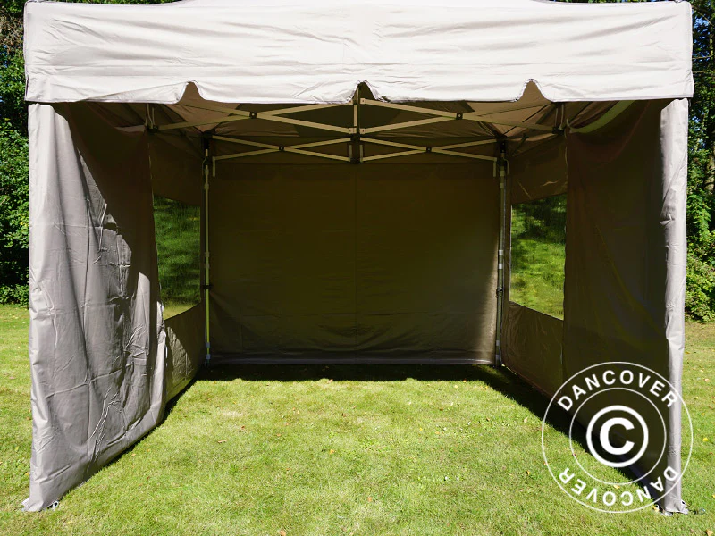 Namiot ekspresowy FleXtents PRO Peak Pagoda 3x3m Latte, mq 4 ściany boczne - Image 18