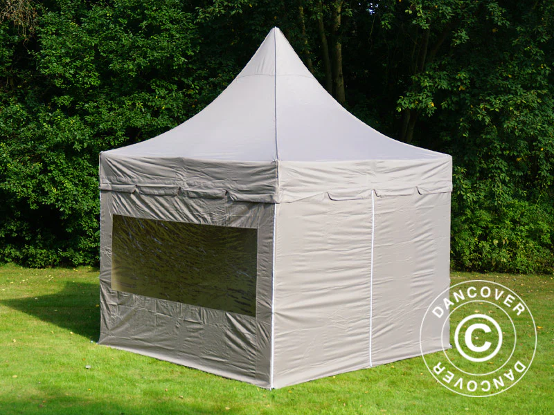 Namiot ekspresowy FleXtents PRO Peak Pagoda 3x3m Latte, mq 4 ściany boczne - Image 3