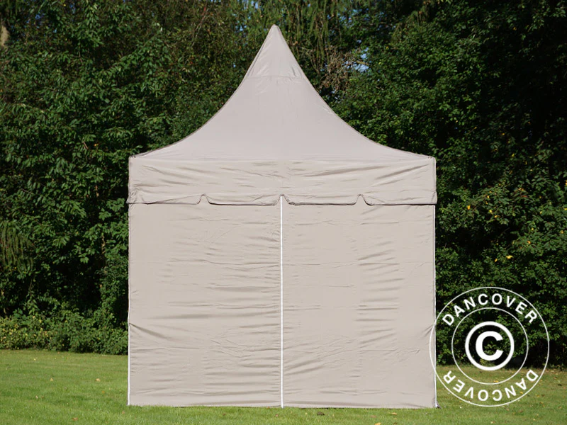 Namiot ekspresowy FleXtents PRO Peak Pagoda 3x3m Latte, mq 4 ściany boczne - Image 4
