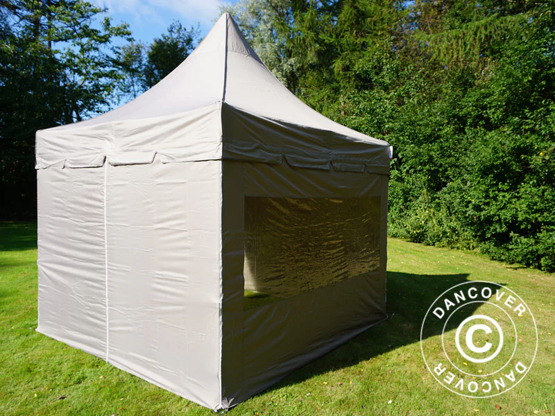 Namiot ekspresowy FleXtents PRO Peak Pagoda 3x3m Latte, mq 4 ściany boczne - Image 7
