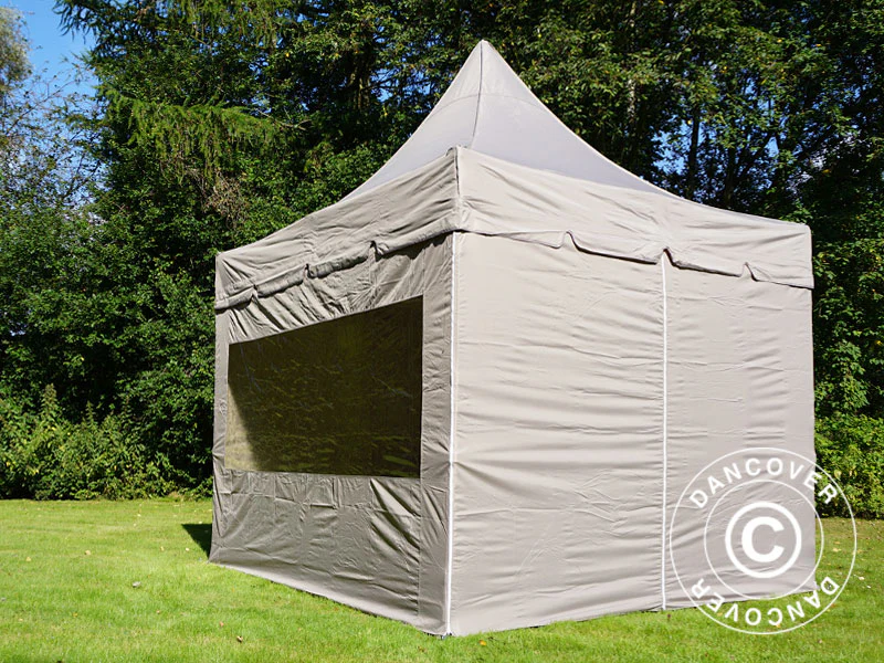 Namiot ekspresowy FleXtents PRO Peak Pagoda 3x3m Latte, mq 4 ściany boczne - Image 8