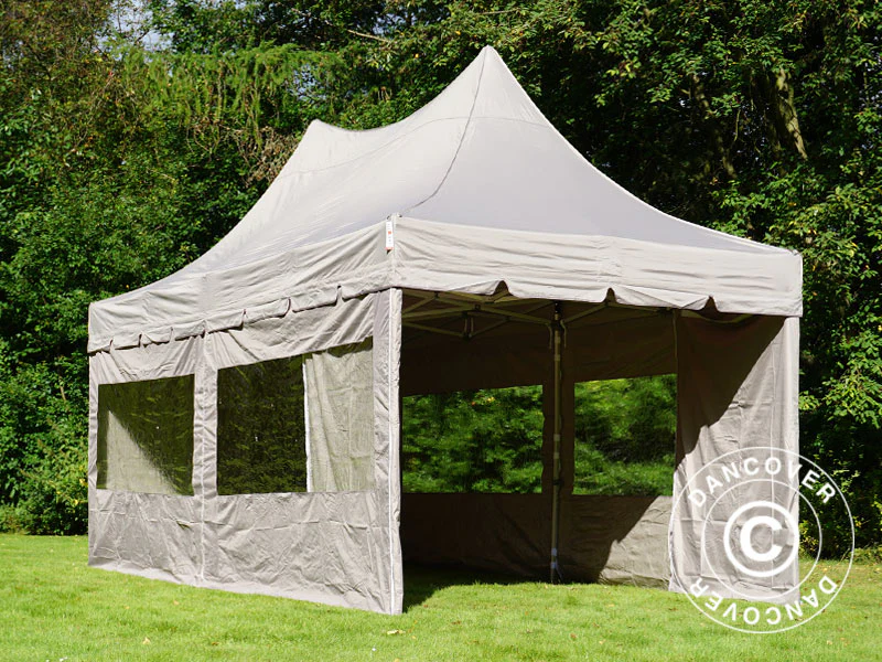 Namiot ekspresowy FleXtents PRO Peak Pagoda 3x6m Latte, mq 6 ściany boczne - Image 13