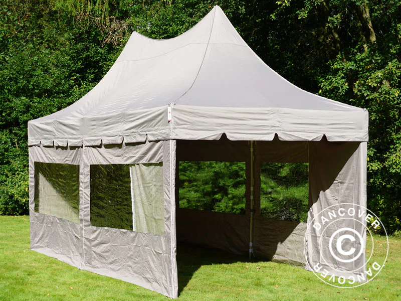 Namiot ekspresowy FleXtents PRO Peak Pagoda 3x6m Latte, mq 6 ściany boczne - Image 14