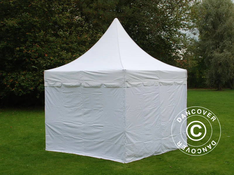 Namiot ekspresowy FleXtents PRO Peak Pagoda 4x4m Biały, mq 4 ściany boczne - Image 4