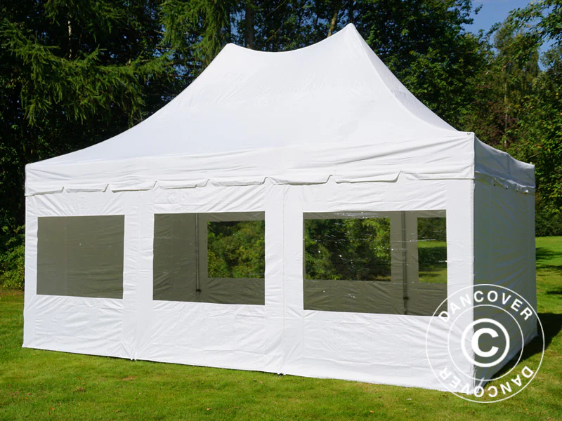 Namiot ekspresowy FleXtents PRO Peak Pagoda 4x6m Biały, mq 8 ściany boczne - Image 2
