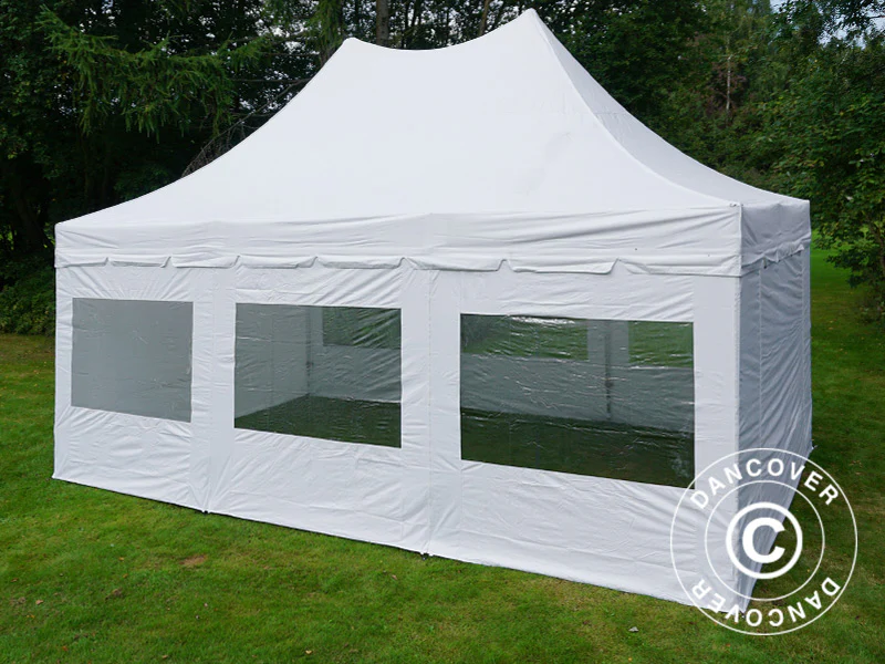 Namiot ekspresowy FleXtents PRO Peak Pagoda 4x6m Biały, mq 8 ściany boczne - Image 3