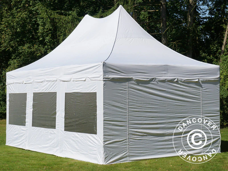 Namiot ekspresowy FleXtents PRO Peak Pagoda 4x6m Biały, mq 8 ściany boczne - Image 4