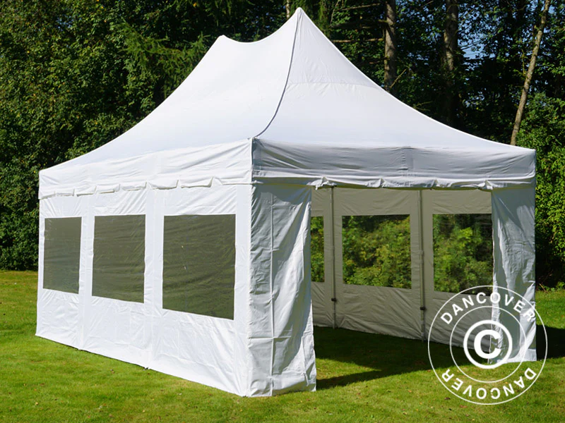 Namiot ekspresowy FleXtents PRO Peak Pagoda 4x6m Biały, mq 8 ściany boczne - Image 9