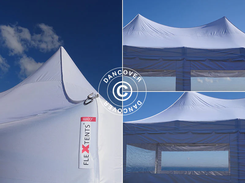 Namiot ekspresowy FleXtents PRO Peak Pagoda 4x8m Biały, mq 6 ściany boczne - Image 14